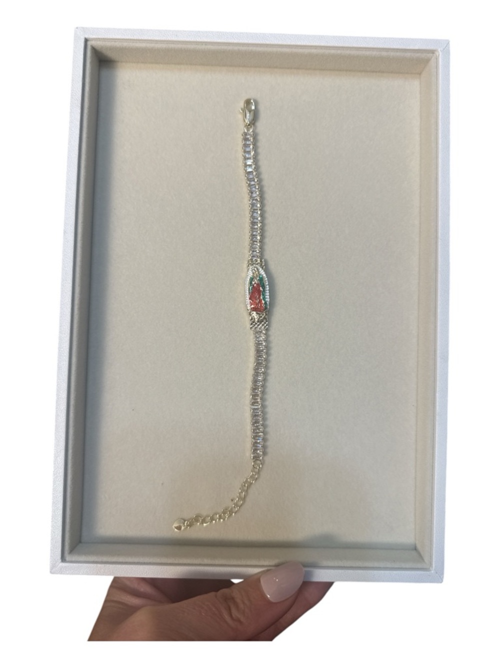 Oro Laminado 18K Gold Filled Guadalupe Cubic Zirconia Women Jewelry